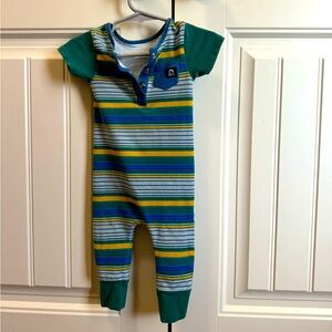 Rags to Raches Short Sleeve Romper with snaps 6-12M